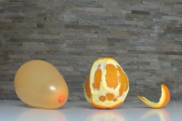 Popping Balloon With Orange